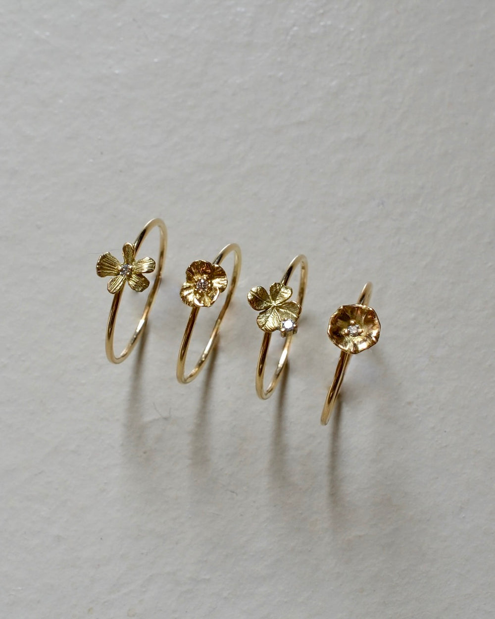 一輪花 リング 雫(ダイヤあり) – Mitu Jewelry