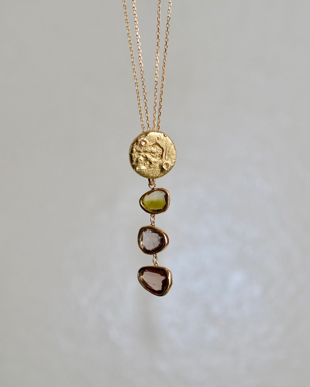 Caramel　トルマリン肌着 オアシス チャーム トルマリン グラデーション暖色 – Mitu Jewelry