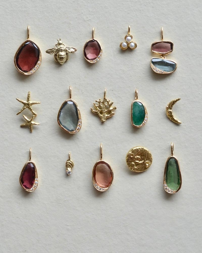 オアシス チャーム　トルマリン　スモーキーピンク