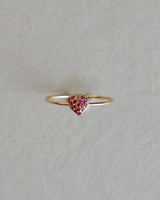 赤いハート リング