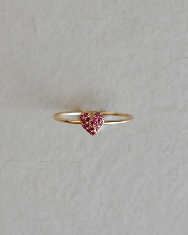 赤いハート リング