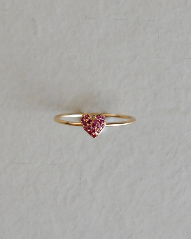 赤いハート リング
