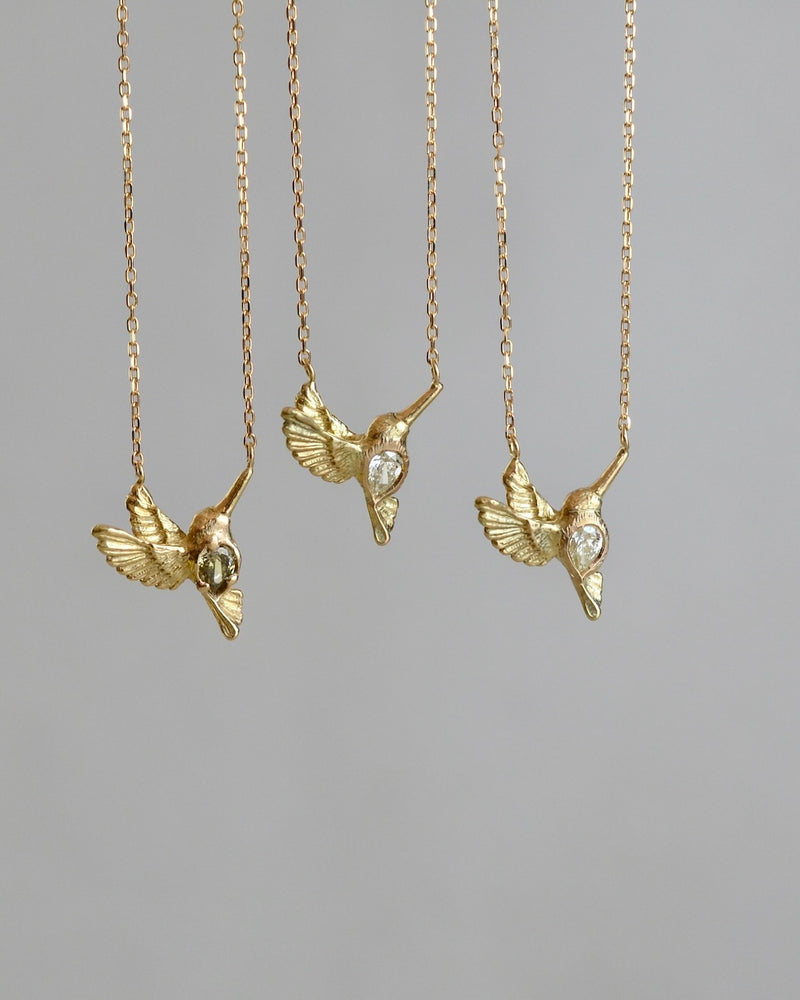 ハチドリと宝石 ネックレス