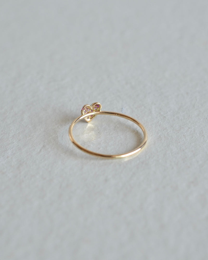 赤いハート リング