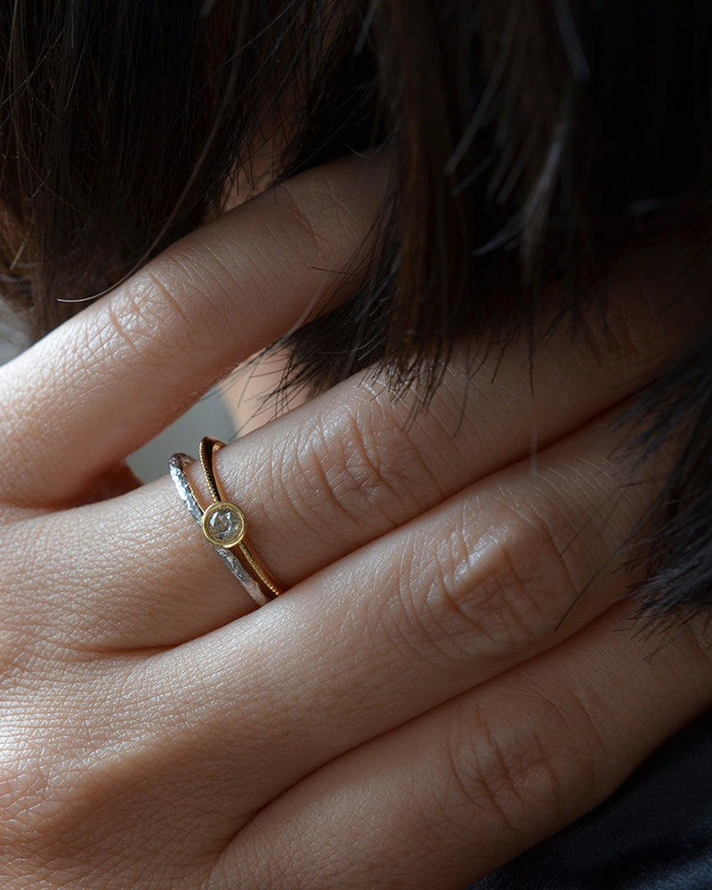 婚約指輪 朝つゆ ミルグレイン