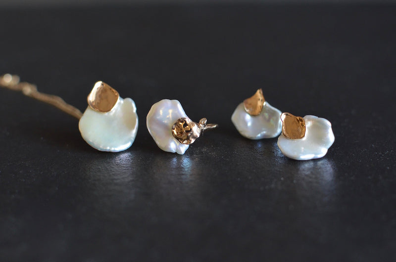 花びら ピアス ペア